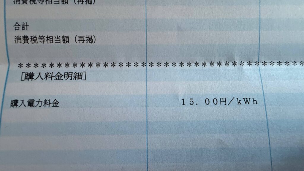 購入電力料金明細書