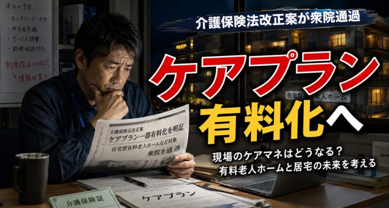 ケアプラン有料化について考える主任ケアマネジャー