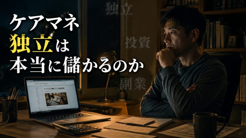 独立か会社員継続かで悩む主任ケアマネジャーのイメージ